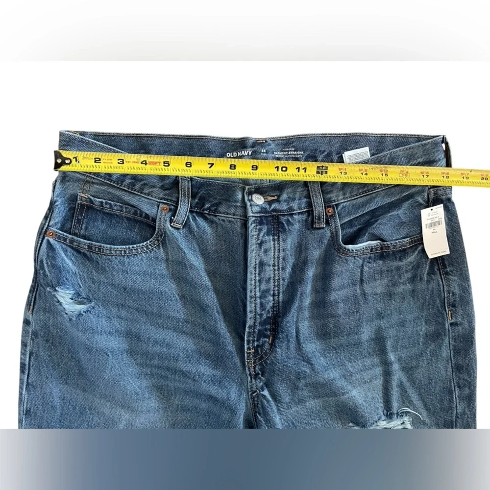 Old Navy High Rise Slouchy Straight Tall Jeans - Picture 8 of 10
